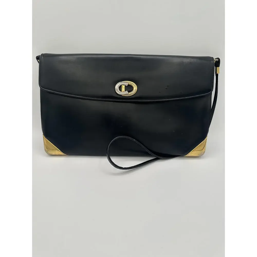 Christian Dior Leather Shoulder Bag CD Logo Plate/Black, GUC - Picture 13 of 13